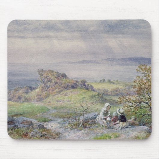 Küsten-Szene mit Kindern im Vordergrund Mousepad (Vorne)