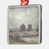 Küsten-Szene Silbernes Ornament (Links)