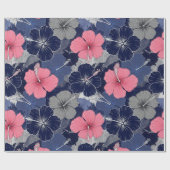 Küsten-Tropen-Hibiskus-Muster (2) Geschenkpapier (Flach)