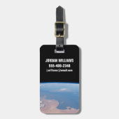 Küsten Tunesiens und Libyens und Insel Sizilien Gepäckanhänger (Vorderseite vertikal)