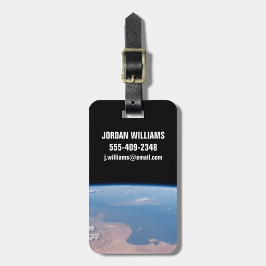 Küsten Tunesiens und Libyens und Insel Sizilien Gepäckanhänger (Vorderseite vertikal)