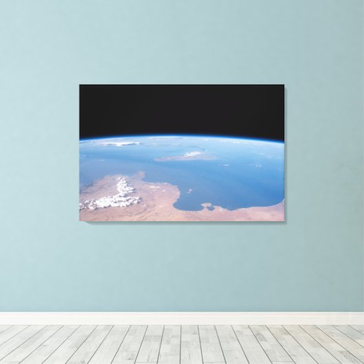 Küsten Tunesiens und Libyens und Insel Sizilien Leinwanddruck (Insitu (Holzboden))