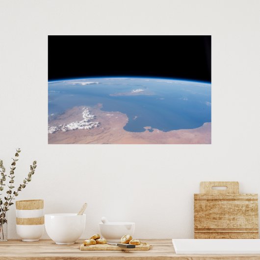 Küsten Tunesiens und Libyens und Insel Sizilien Poster (Küche)