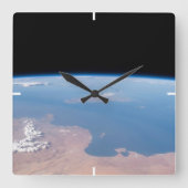 Küsten Tunesiens und Libyens und Insel Sizilien Quadratische Wanduhr (Vorderseite)