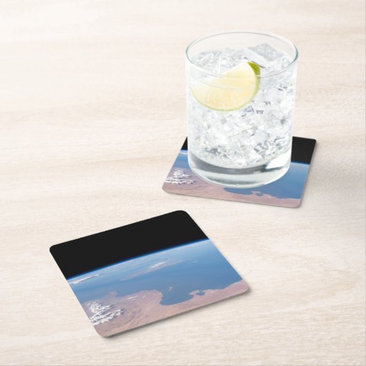 Küsten Tunesiens und Libyens und Insel Sizilien Rechteckiger Pappuntersetzer (Vor Ort)