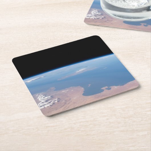 Küsten Tunesiens und Libyens und Insel Sizilien Rechteckiger Pappuntersetzer (angewinkelt)