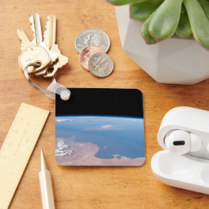 Küsten Tunesiens und Libyens und Insel Sizilien Schlüsselanhänger