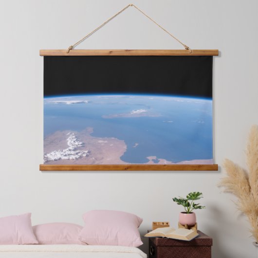 Küsten Tunesiens und Libyens und Insel Sizilien Wandteppich Mit Holzrahmen (Schlafzimmer)