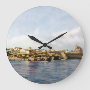 Küsten Volk/costeiro/Coastal Pobo town Große Wanduhr