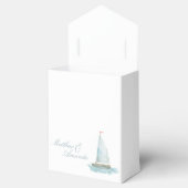 Küsten-Wasserfarben-Segelboot Geschenkschachtel (Geöffnet)