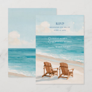 Küsten-Wasserfarben-Strandfoto RSVP Karte