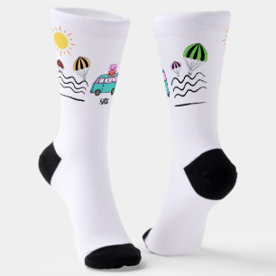 Küstenabenteuer: Sonne, Meer und Straßen Socken