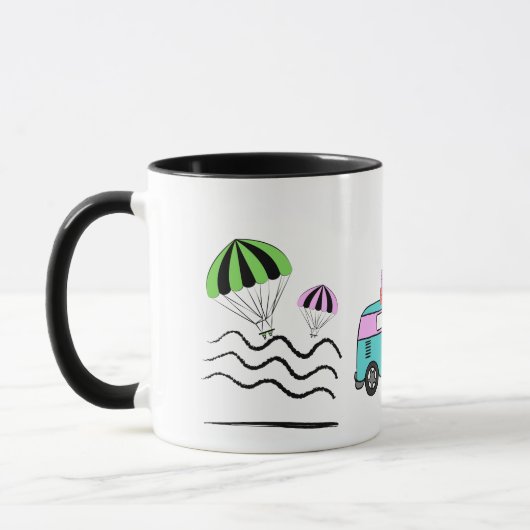 Küstenabenteuer: Sonne, Meer und Straßen Tasse (Links)