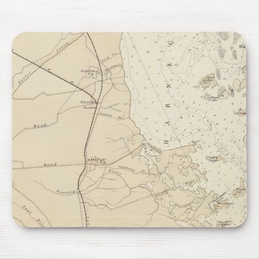 Küstenabschnitt Barnegat Bay bis Tuckerton Chart M Mousepad (Vorne)