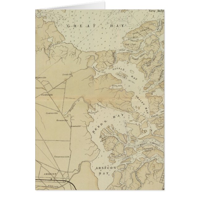 Küstenabschnitt Tuckerton bis Absecon Beach Chart  (Vorne)