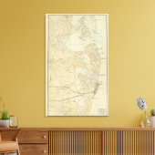 Küstenabschnitt Tuckerton bis Absecon Beach Chart  Leinwanddruck (Insitu (Wohnzimmer))