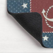 Küstenanker der kunst-| auf Rot Mousepad (Ecke)