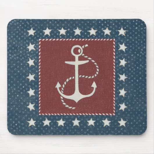 Küstenanker der kunst-| auf Rot Mousepad (Vorne)
