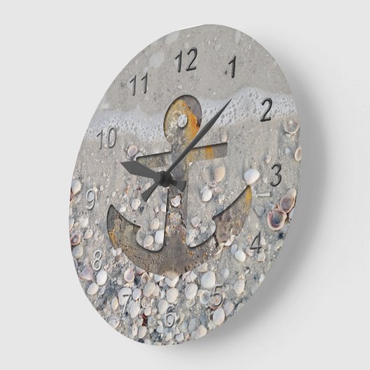 Küstenanker Große Wanduhr (Winkel)
