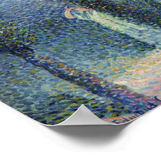 Küstenansicht mit Cypress-Bäumen, 1896 Poster (Ecke)