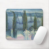 Küstenansicht mit Zypresse-Bäumen, 1896 Mousepad (Mit Mouse)