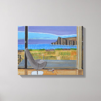 Küstenansicht vom Fenster  Leinwanddruck