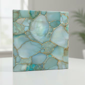 Küstenaqua-Achat-Gold-Mosaik Fliese