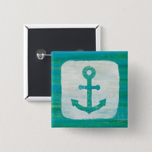 Küstenaqua-Anker der kunst-| Button (Vorne & Hinten)