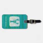 Küstenaqua-Hummer der kunst-| Gepäckanhänger (Vorderseite horizontal)