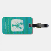 Küstenaqua-Hummer der kunst-| Gepäckanhänger (Rückseite horizontal)