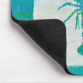 Küstenaqua-Hummer der kunst-| Mousepad (Ecke)