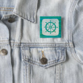 Küstenaqua-Lenkrad der kunst-| Button (Beispiel)