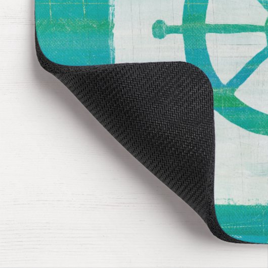 Küstenaqua-Lenkrad der kunst-| Mousepad (Ecke)