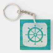 Küstenaqua-Lenkrad der kunst-| Schlüsselanhänger (Vorderseite)