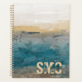 Küstenaquarell-Anfangsmonogramm Planer (Vorderseite)