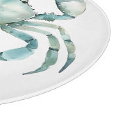 Küstenaquarell-Krabbe Personalisiert Schneidebrett (Ecke)
