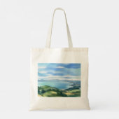 Küstenaquarell-Tasche Tragetasche (Rückseite)