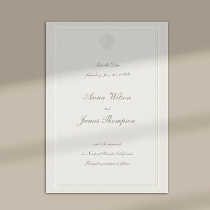 Küstenaustern-Nautische-Formal-Ecru-Hochzeit Save The Date