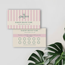 Küstenbäckerei-Logo mit rosa Streifen Treuekarte 