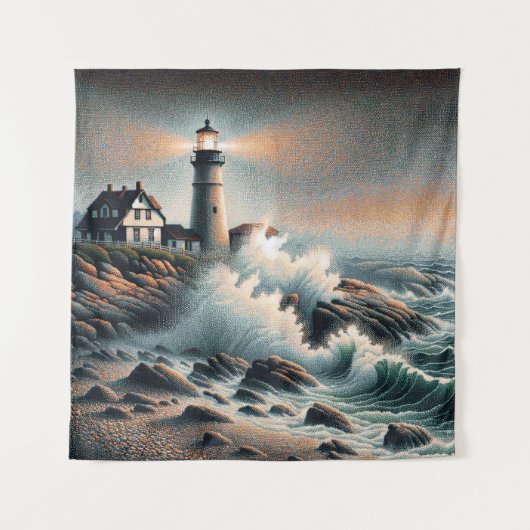 Küstenbakon in Twilight Wandteppich (Vorderseite)