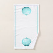 Küstenbauernhaus-Art-Blau-Kürbise Badhandtuch Set (Handtuch)