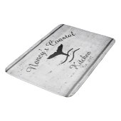 Küstenbauernhaus-Monogramm-Küchen-Matte Badematte (Schrägansicht)