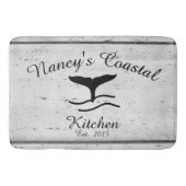 Küstenbauernhaus-Monogramm-Küchen-Matte Badematte (Vorderseite)