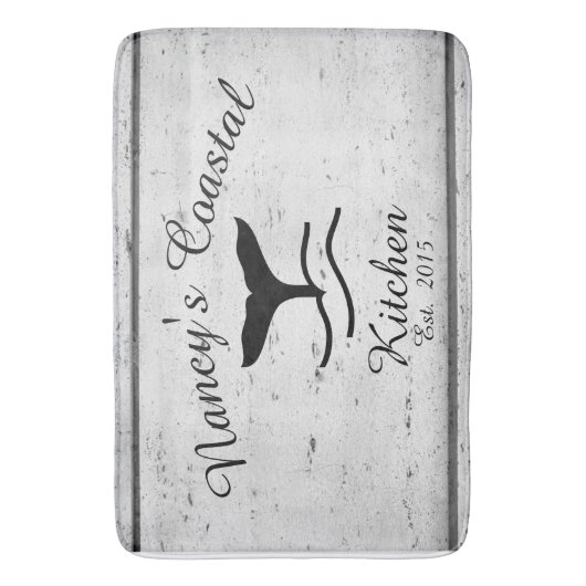 Küstenbauernhaus-Monogramm-Küchen-Matte Badematte (Vorderseite Vertikal)