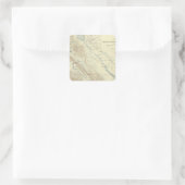 Küstenbereiche mit San-Andreas-Rift Quadratischer Aufkleber (Tasche)