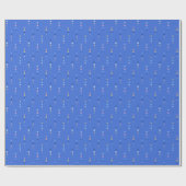 Küstenblaue Seesterne-Streifen Geschenkpapier (Flach)