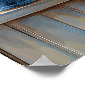 Küstenblauer Papagei-Kunstprint | Wandposter Poster (Ecke)