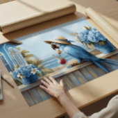 Küstenblauer Papagei-Kunstprint | Wandposter Poster