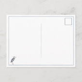 Küstenblauer Reiher Postkarte (Rückseite)
