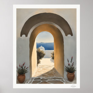 Küstenbogenweg zum Meer Kunstprint Poster
